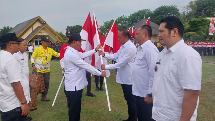 Jelang HUT Ke-80 RI, Wabup Deliserdang Serahkan 3.500 Bendera Merah Putih
