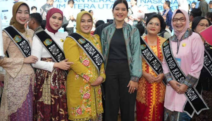 Ny. Jelita Asri Ludin Tambunan Dikukuhkan Sebagai Bunda Literasi, Bunda PAUD Dan Ketua Dekranasda Deliserdang