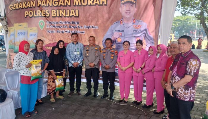 Kick Off Gerakan Pangan Murah Polres Binjai Resmi Digelar
