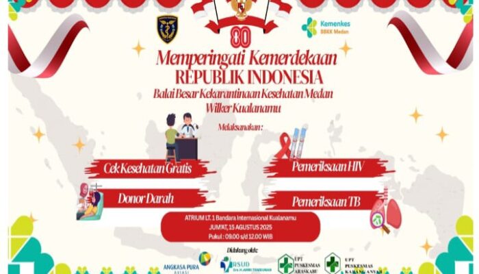 Besok, BBKK Medan Wilker Kualanamu Gelar Pemeriksaan Kesehatan Gratis