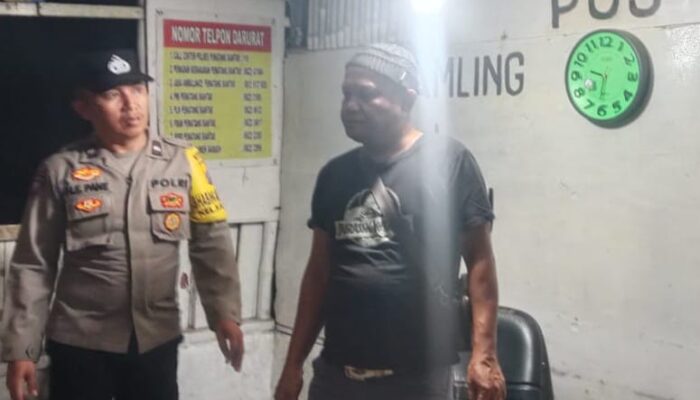 Polres P.Siantar Sambangi Pos Kamling Sampaikan Imbauan Kamtibmas
