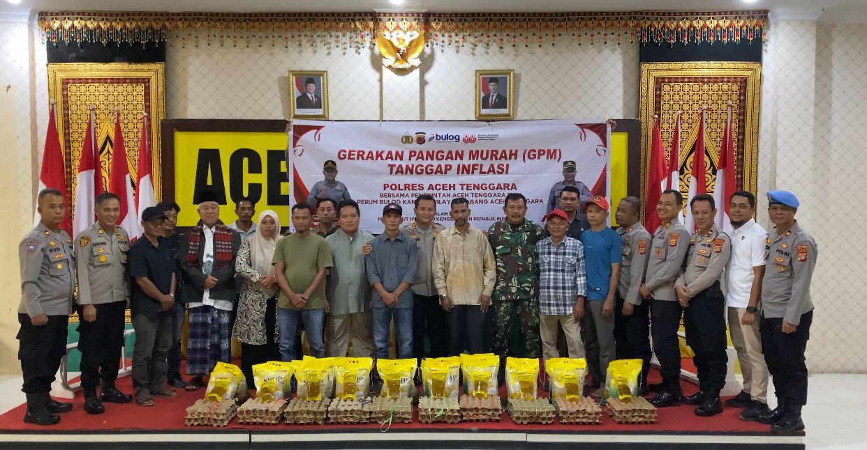 Gerakan Pangan Murah Bersama Kapolri, Kapolres Agara Bantu Eks Kombatan