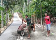TMMD Kodim 0108/Agara Ratakan Cor Jalan Rabat Beton