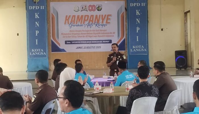 Kejari Langsa Bersama KNPI Diskusi Kampanye Gerakan Anti Korupsi