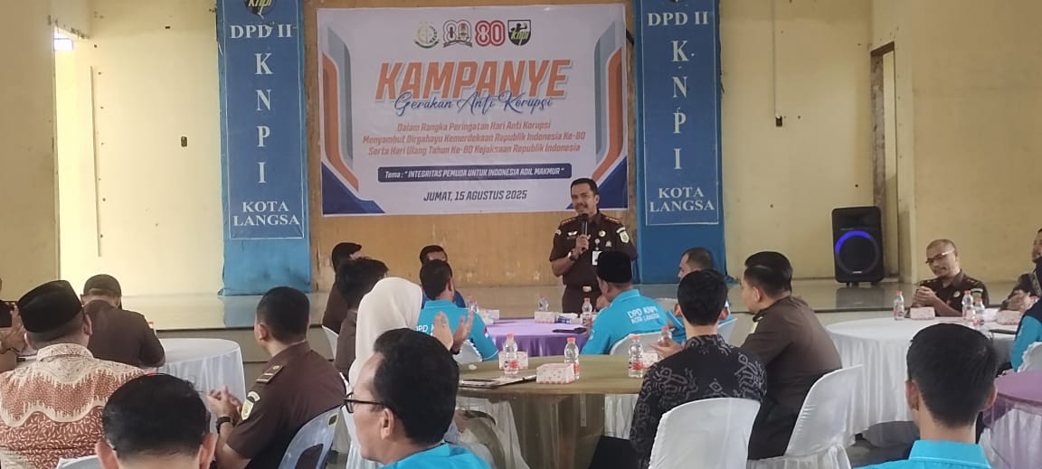 Kejari Langsa Bersama KNPI Diskusi Kampanye Gerakan Anti Korupsi