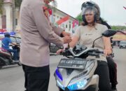 Sambut HUT Ke-80 RI, Kapolres Binjai Bagikan Bendera Merah Putih