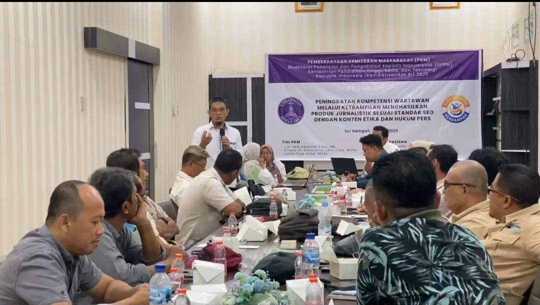 Dosen UMA Latih Wartawan Media Siber Tentang SEO, Etika Dan Hukum Pers