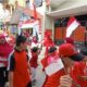 Menyemarakkan Hari Ulang Tahun Republik Indonesia (HUT RI) ke 80, ratusan warga Kelurahan Sidorame Barat 1 Kecamatan Medan Perjuangan mengikuti Jalan Sehat, Sabtu, 16 Agustus 2025.