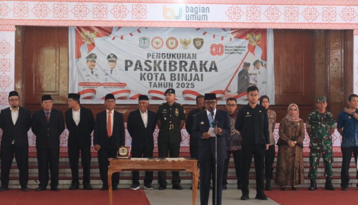 Wali Kota Binjai Kukuhkan 62 Anggota Paskibraka Tahun 2025
