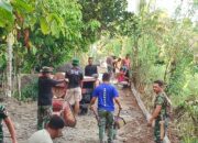 TMMD Kodim 0108/Agara Dan Warga Cor Jalan Rabat Beton