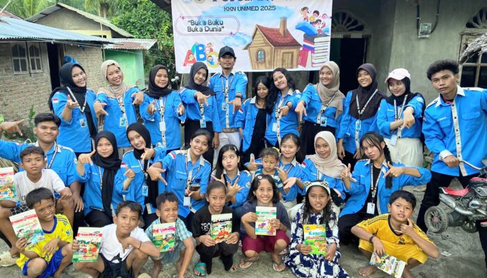 KKN Unimed 2025 Sulap Sudut Rumah Jadi Sudut Edukatif melalui Pojok Baca