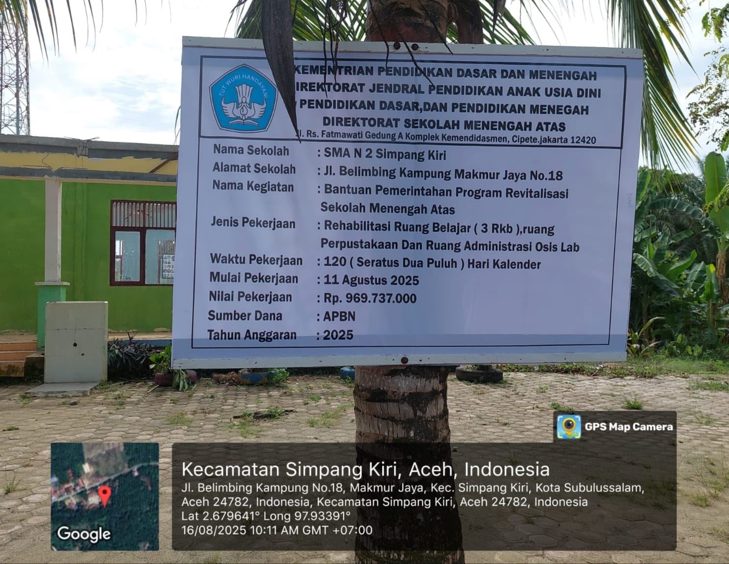 Swakelola Rehab SMAN 2 Simpang Kiri Diapresiasi