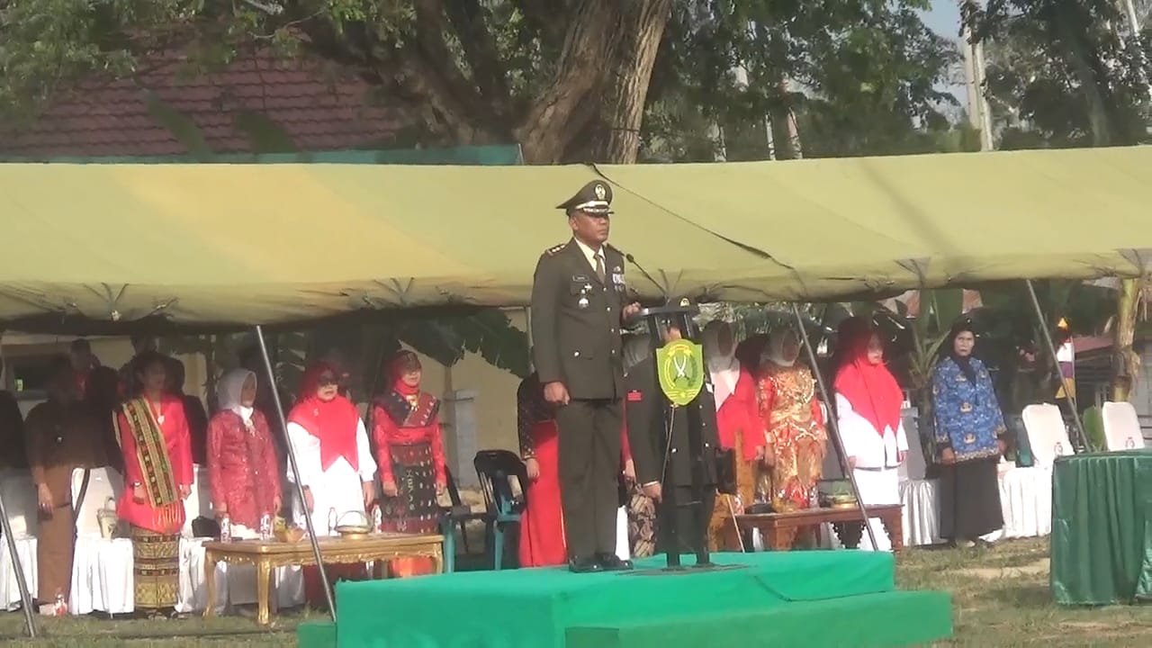 Dansatgas TMMD Kodim 0108/Agara Pimpin Upacara Bendera Merah Putih