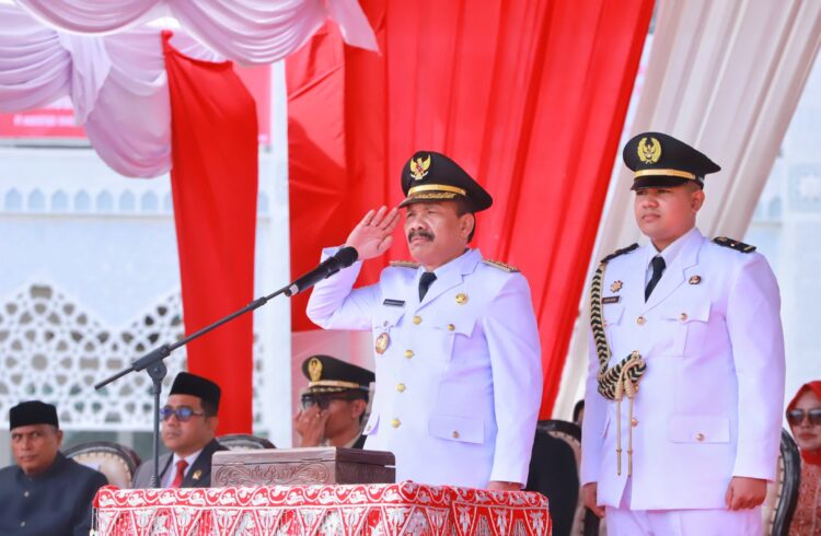 Bupati Sarjani Pimpin Upacara Peringatan HUT Ke 80 RI