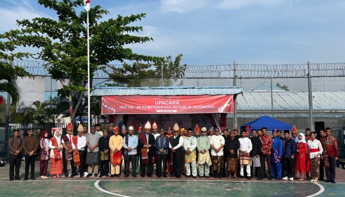 Upacara HUT Ke-80 RI Di Lapas Labuhanruku Khidmat