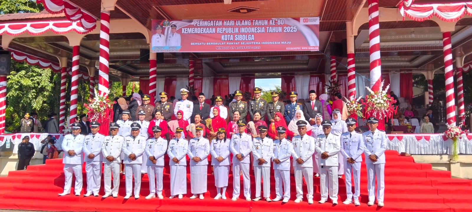 Khidmat Dan Meriah Upacara Peringatan HUT Ke-80 RI Di Sibolga