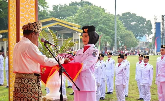 Pemko Binjai Gelar Upacara Peringatan HUT Ke- 80 RI Di Lapangan Merdeka