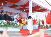 Wabup Madina Pimpin Upacara Penurunan Bendera HUT RI