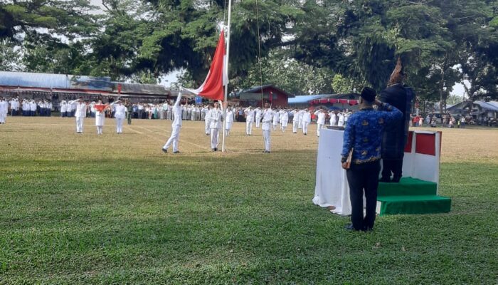 Upacara Detik-detik Proklamasi Kemerdekaan RI Di Kecamatan Pematangbandar Khidmat