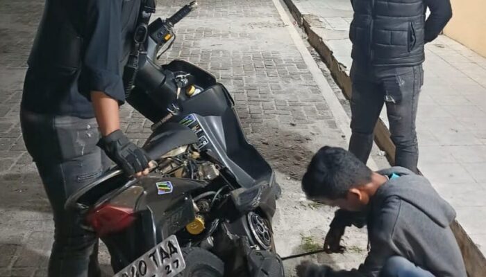 Polres P.Siantar Patroli Hingga Subuh Tindak 3 Sepeda Motor Knalpot Brong