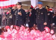 Kapolres P.Siantar Irup Penurunan Bendera