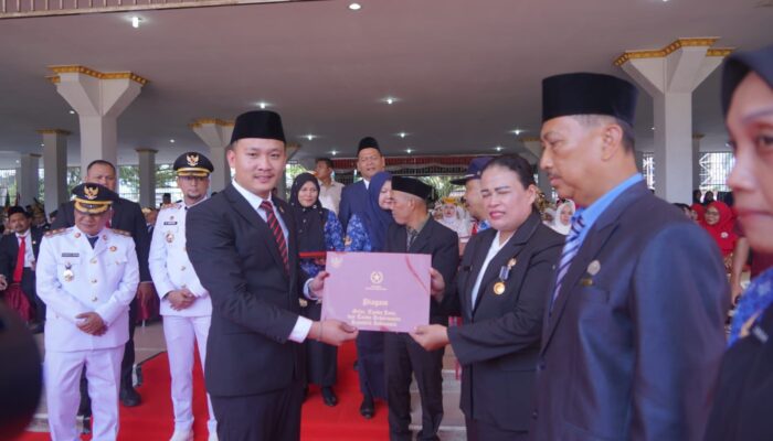 Terima Satya Lencana 30 Tahun, Pegawai RSUD Kotapinang Ini Terharu