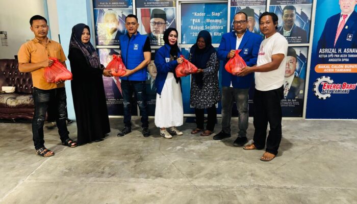 PAN Aceh Tamiang Bagi Sembako