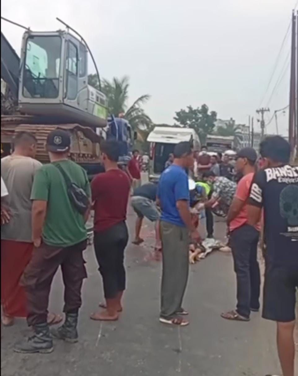 Kecelakaan Di Jalinsum Kotapinang, Wanita Pengendara Motor Meninggal Dunia