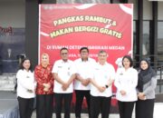 Semarak HUT Ke-80 RI, Rudenim Medan Gelar Pangkas Rambut Dan MBG