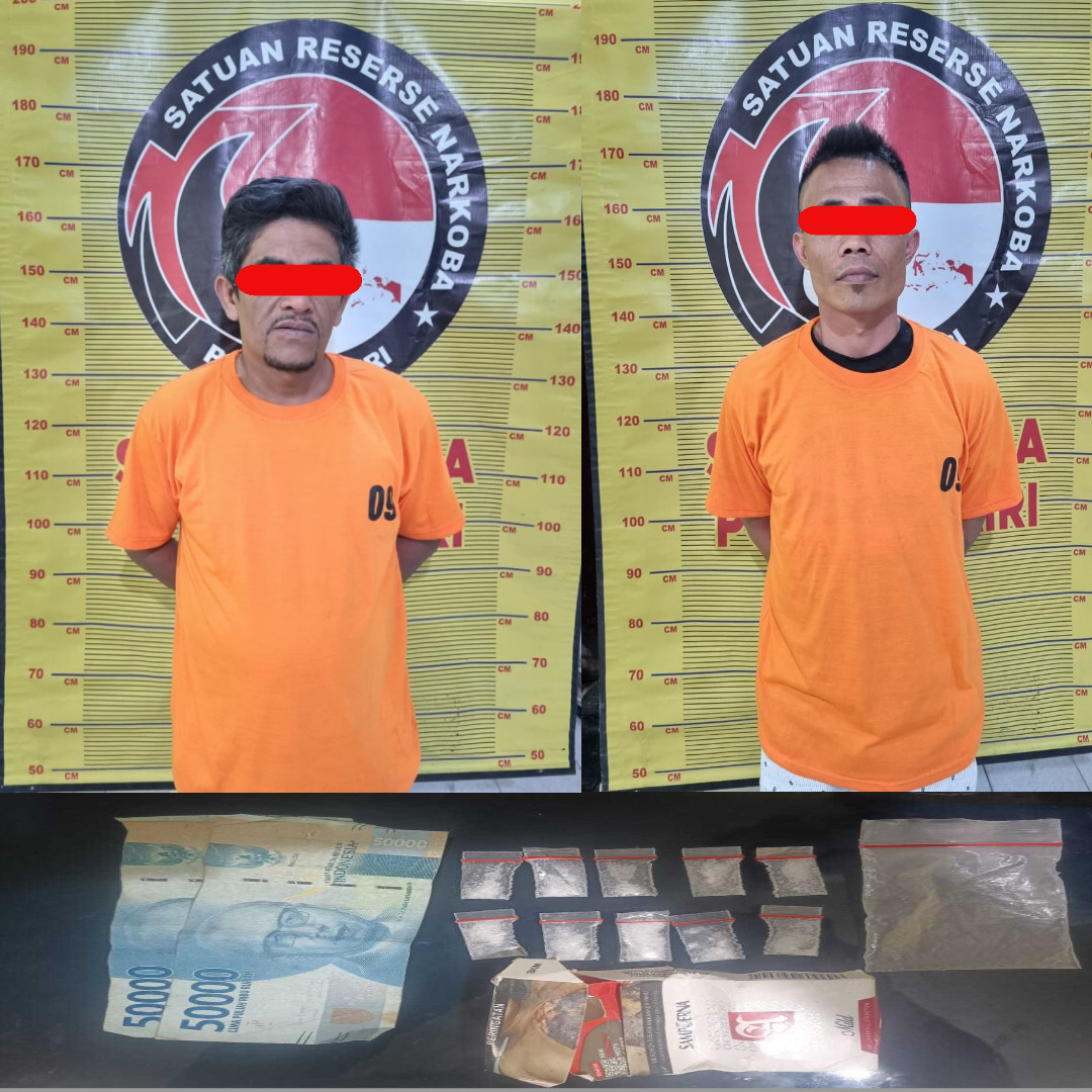 Polres Dairi Amankan 2 Tersangka Bersama Sabu Seberat 1,99 Gram