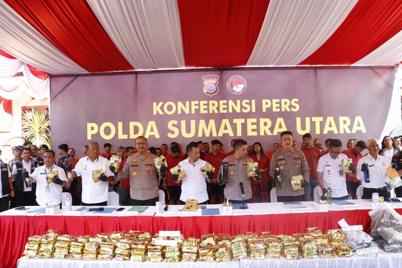 Polda Sumut, Polres Langkat Dan Binjai Ungkap 429 Kasus, Sita 206 Kg Sabu Dan Puluhan Ribu Ekstasi