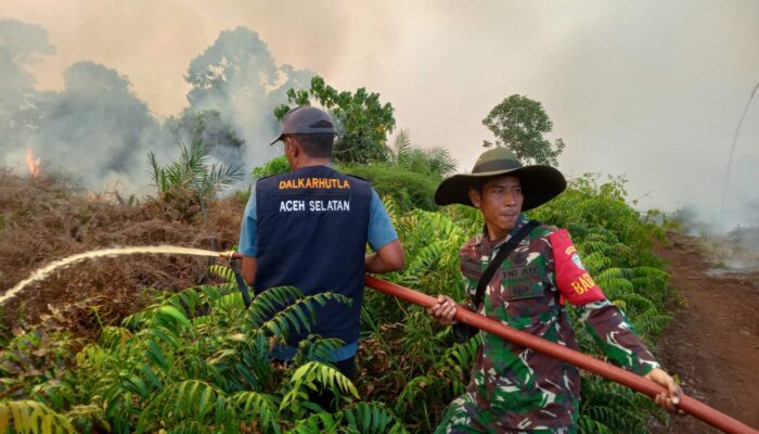 Kebakaran Lahan Di Bakongan Meluas, Dari 26 Ha Kini Sudah 50 Ha