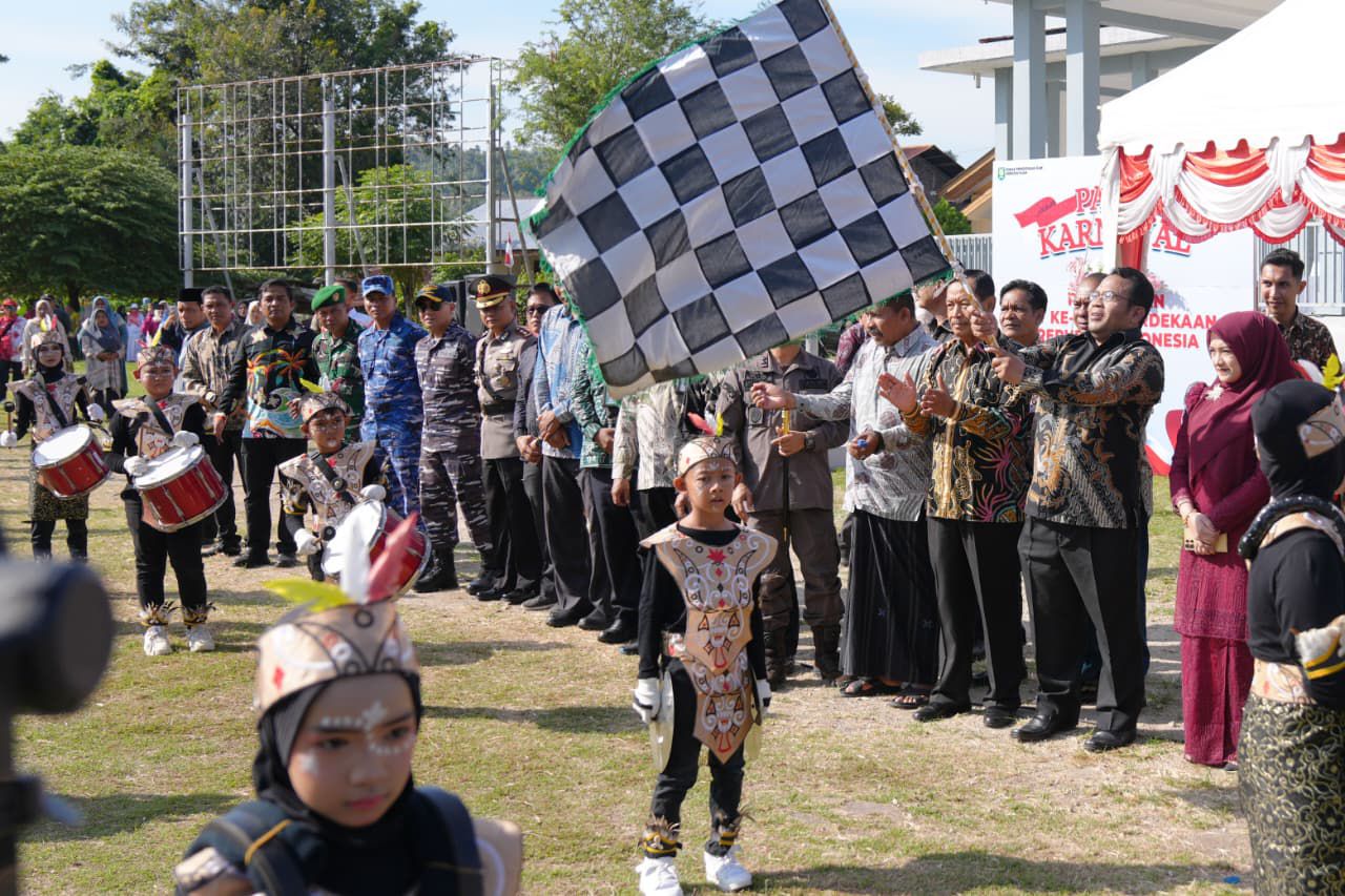 Ribuan Siswa Meriahkan Pawai HUT Ke-80 RI Di Sabang