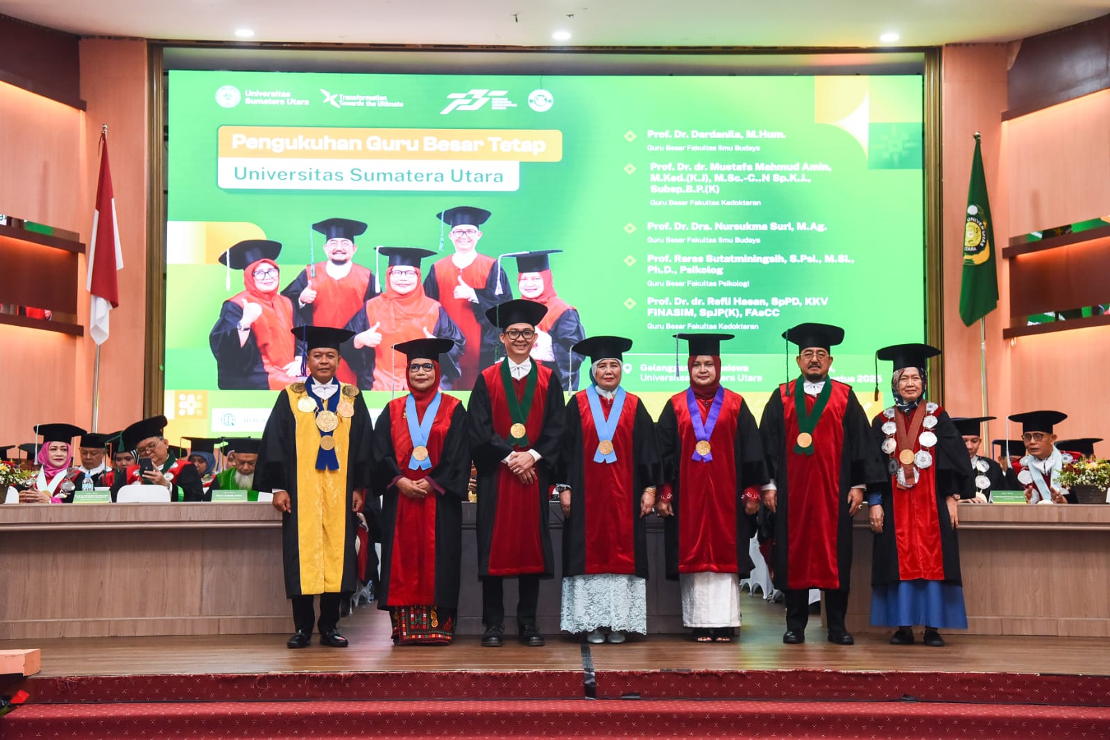 USU Tambah Lima Guru Besar Tetap, Prof Muryanto Amin Berharap Profesor Lahirkan Riset Berdampak