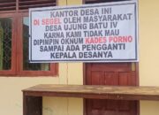 Kantor Desa Ujung Batu IV Dipalak Warga, Diduga Buntut Beredarnya VCS Oknum Kades