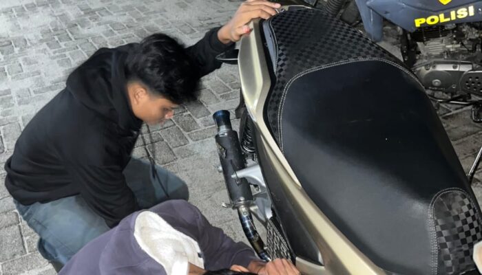 Polres P.Siantar Tindak 4 Sepeda Motor Knalpot Brong