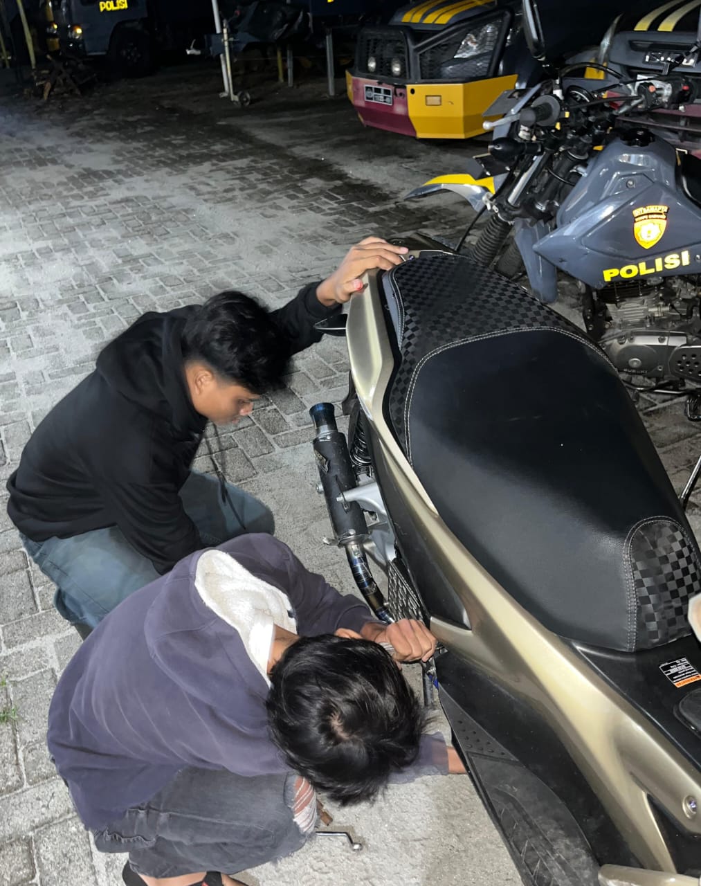 Polres P.Siantar Tindak 4 Sepeda Motor Knalpot Brong