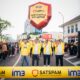 Indosat melalui brand IM3 menggelar Parade IM3 SATSPAM di Kota Medan, bertepatan dengan Car Free Day (CFD) di Lapangan Merdeka Medan, Minggu (24/8/2025). Parade ini mengkampanyekan pentingnya perlindungan masyarakat dari ancaman maraknya penipuan digital. (waspada.id/sugiarto)