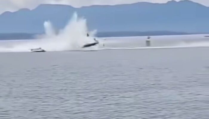 Tabrakan Hebat Warnai Awal GP F1 Powerboat Danau Toba 2025