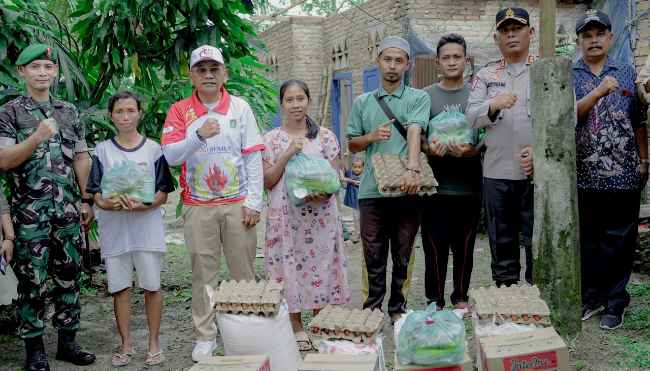 Bupati Simalungun Bersama Forkopimda Tinjau Rumah Korban Angin Puting Beliung