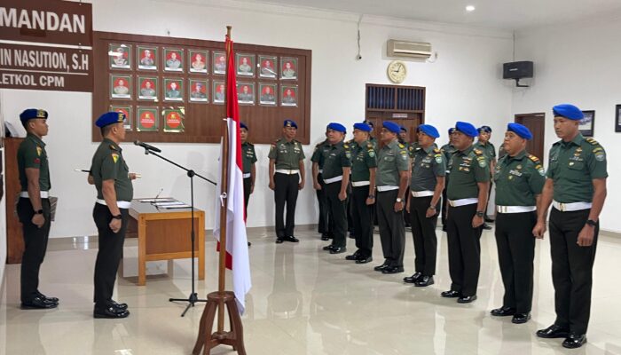 Dandenpom IM/1 Pimpin Sertijab Tiga Dansubdenpom Dan Pelepasan Satu Perwira