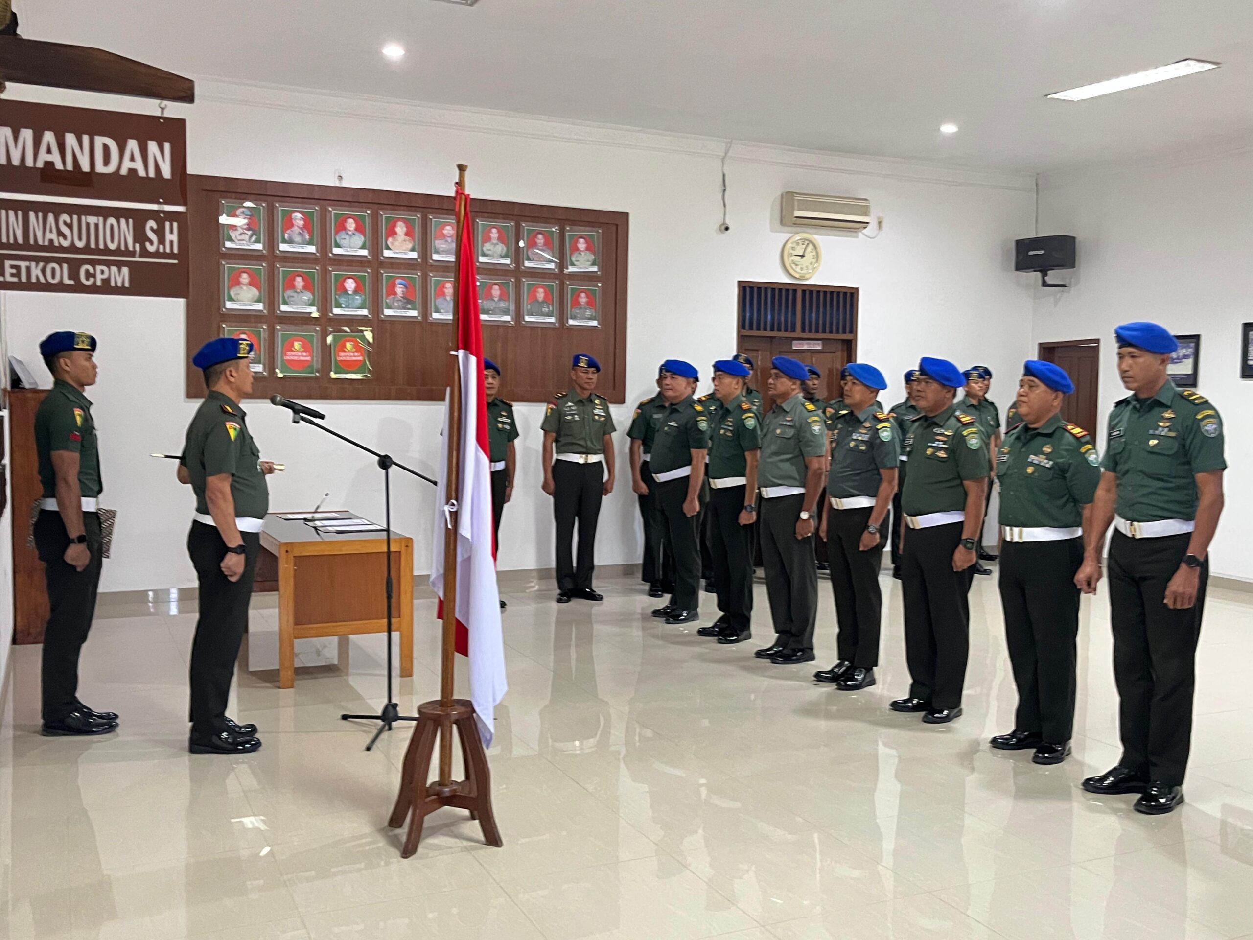 Dandenpom IM/1 Pimpin Sertijab Tiga Dansubdenpom Dan Pelepasan Satu Perwira