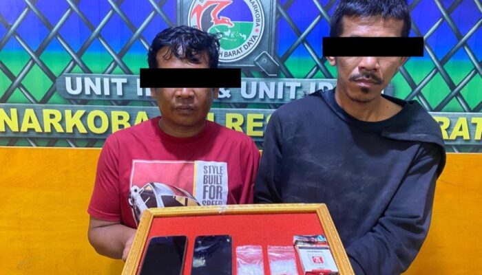 Polres Abdya Amankan Dua Warga Aceh Selatan Pembawa Sabu