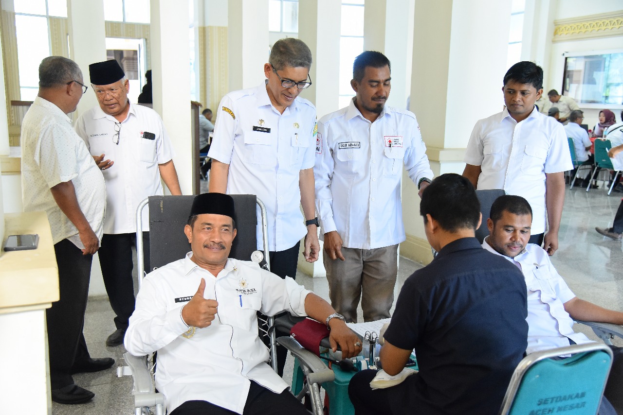 Wabup Ajak ASN Aceh Besar Rutin Donor Darah, Kumpulkan 84 Kantong