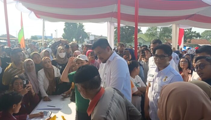Bobby Nasution Pantau Gerakan Pangan Murah Di Binjai, Harga Beras Dijual Rp59 Ribu Per 5 Kg