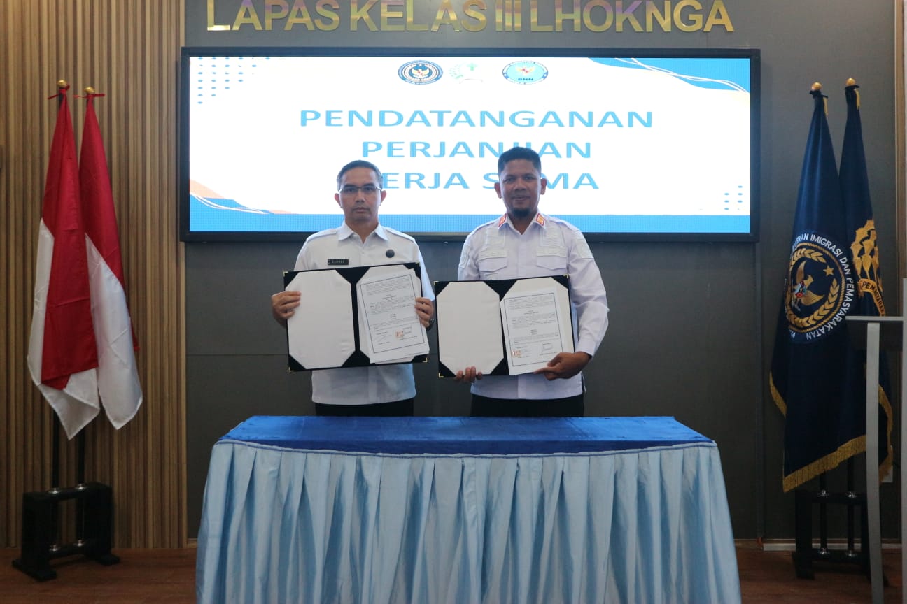 BNNK Banda Aceh Dan Lapas Lhoknga Tanda Tangani MoU Pencegahan Narkoba