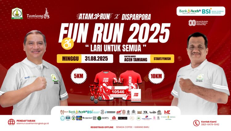 Disparpora Aceh Tamiang Gelar Fun Run