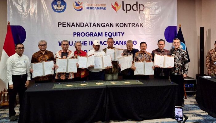 Rektor USU Tandatangani Program Equity 2025 World Class University