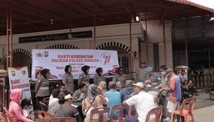 Polres Sibolga Gelar Bakti Kesehatan Sambut HUT Ke-77 Polwan