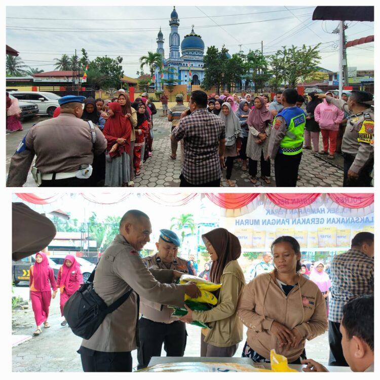 Polres Pelabuhan Belawan Gelar Gerakan Pangan Murah Di Dua Lokasi